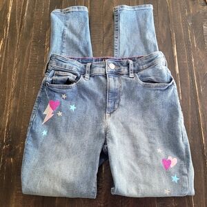Gap Stretch High Rise Graphic Jeggings Girls Size 14